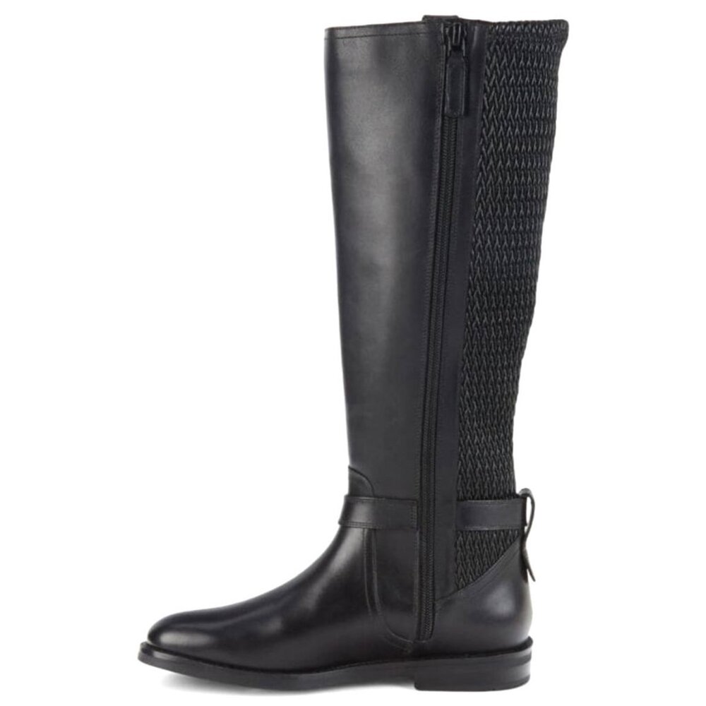 COLE HAAN Women's CAPE Stretch Mid Calf Flats Riding Boots Black Size 5.5 - Picture 3 of 8
